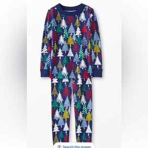 Hanna Andersson Twinkly Tree Print Kids Pajama Set in size 6/7